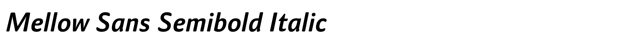Mellow Sans Semibold Italic image