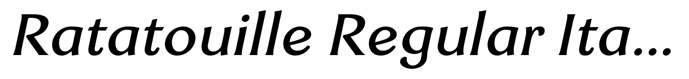 Ratatouille Regular Italic