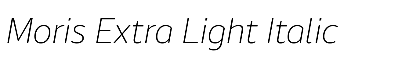Moris Extra Light Italic