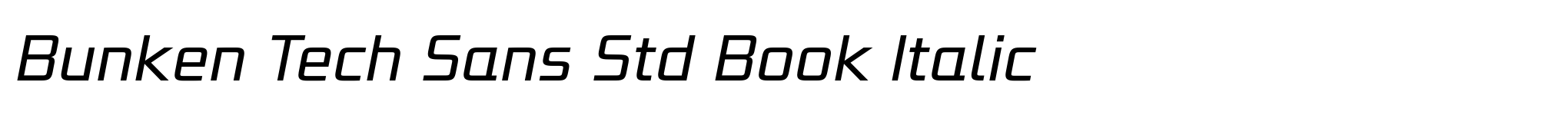 Bunken Tech Sans Std Book Italic image