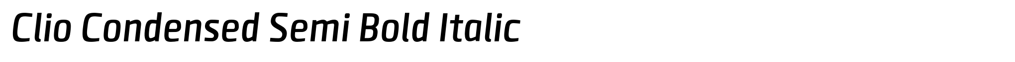 Clio Condensed Semi Bold Italic image