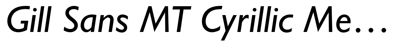 Gill Sans MT Cyrillic Medium Inclined