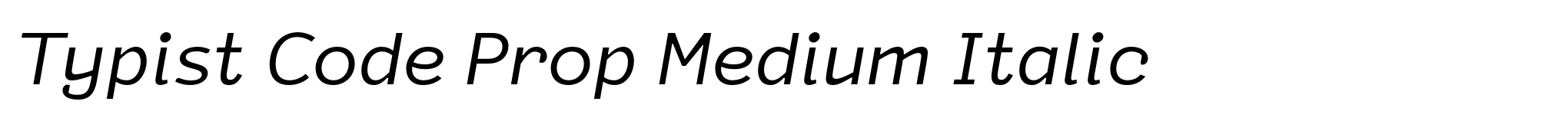 Typist Code Prop Medium Italic image