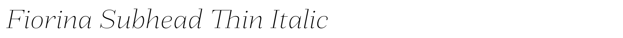 Fiorina Subhead Thin Italic image