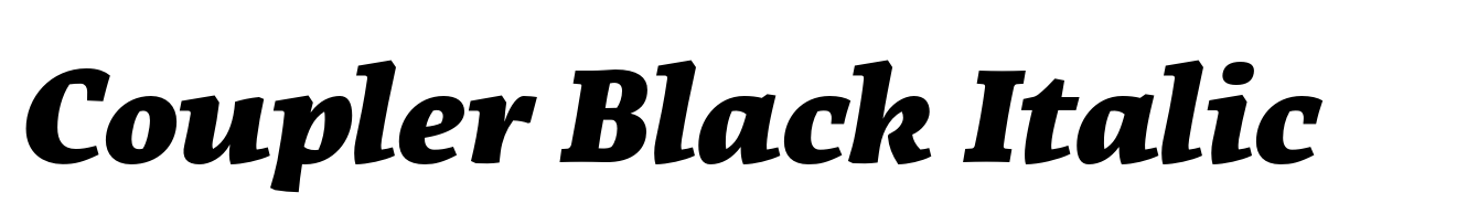 Coupler Black Italic