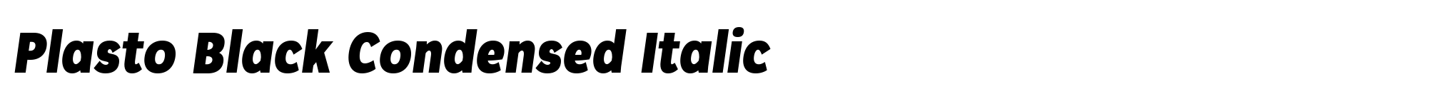 Plasto Black Condensed Italic image