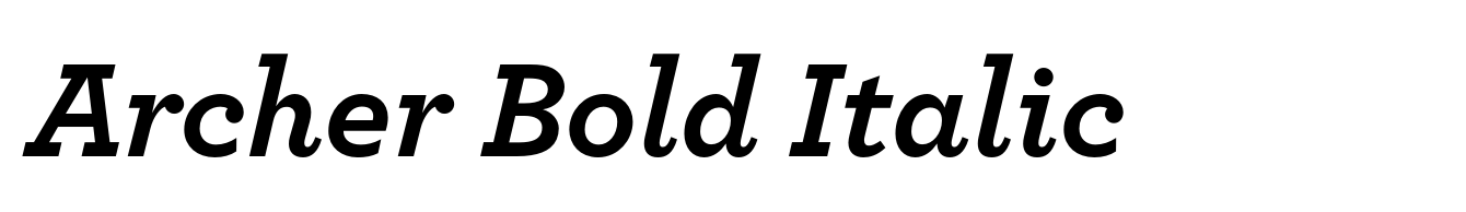 Archer Bold Italic