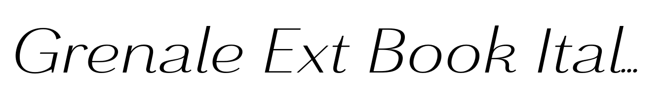 Grenale Ext Book Italic