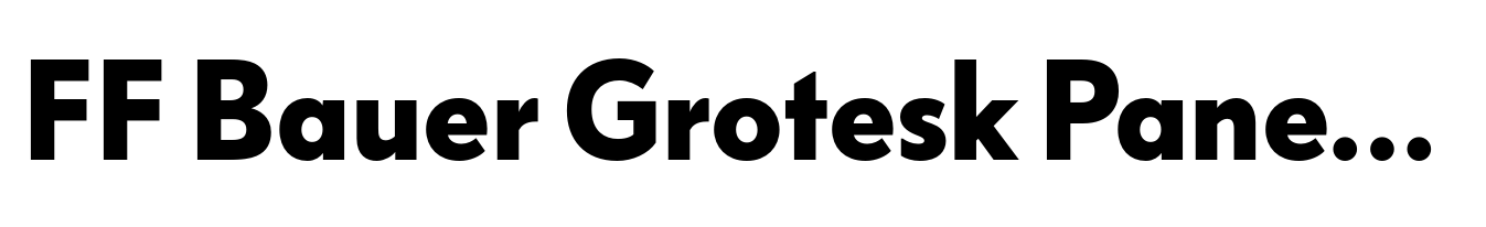 FF Bauer Grotesk Paneuropean Bold