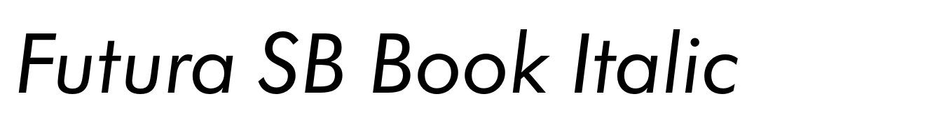 Futura SB Book Italic