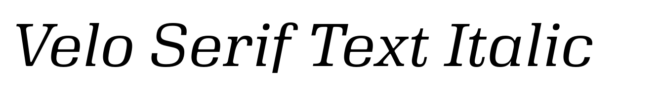 Velo Serif Text Italic