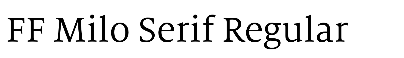 FF Milo Serif Regular