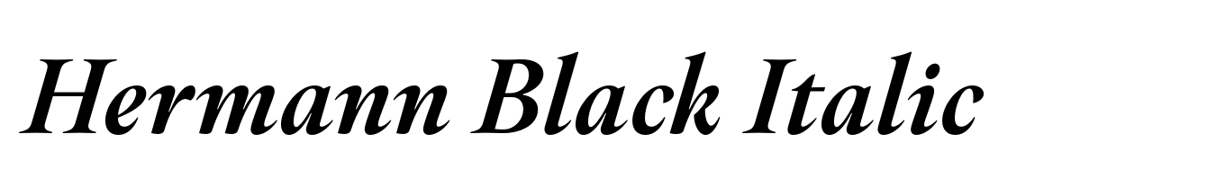 Hermann Black Italic