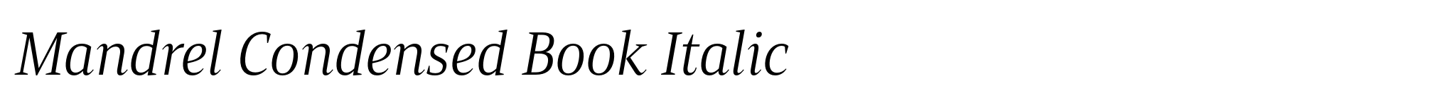 Mandrel Condensed Book Italic image
