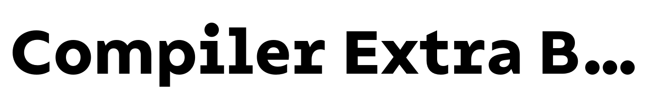 Compiler Extra Bold
