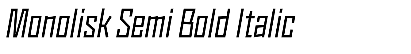 Monolisk Semi Bold Italic