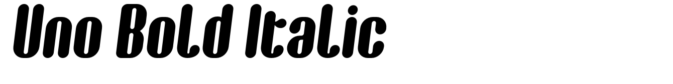 Uno Bold Italic