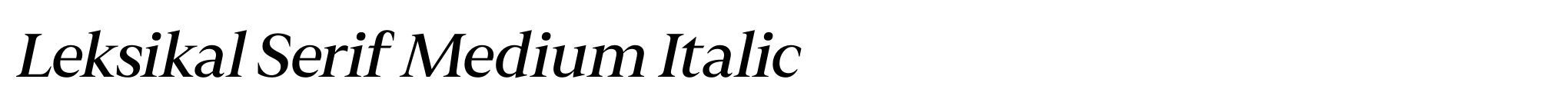 Leksikal Serif Medium Italic image
