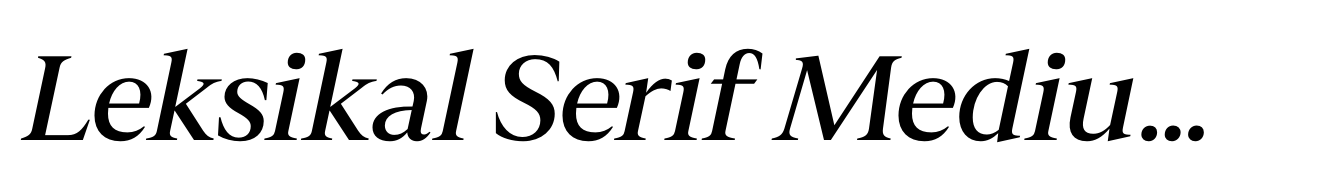 Leksikal Serif Medium Italic