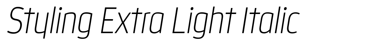 Styling Extra Light Italic