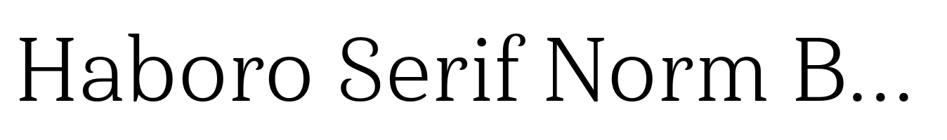 Haboro Serif Norm Book