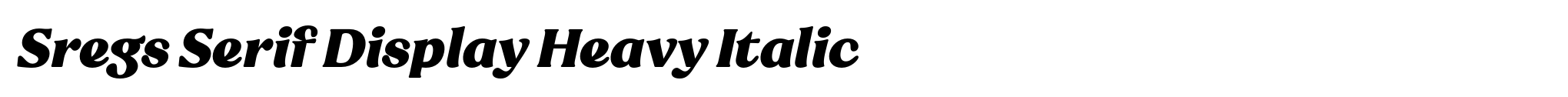 Sregs Serif Display Heavy Italic image