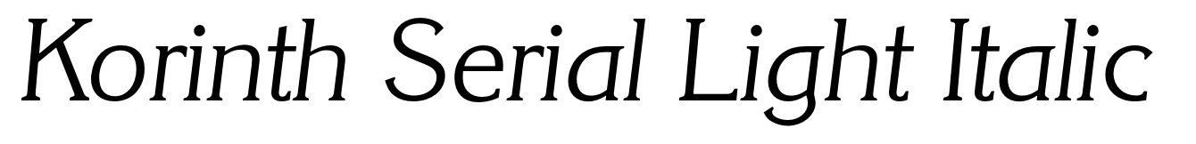 Korinth Serial Light Italic