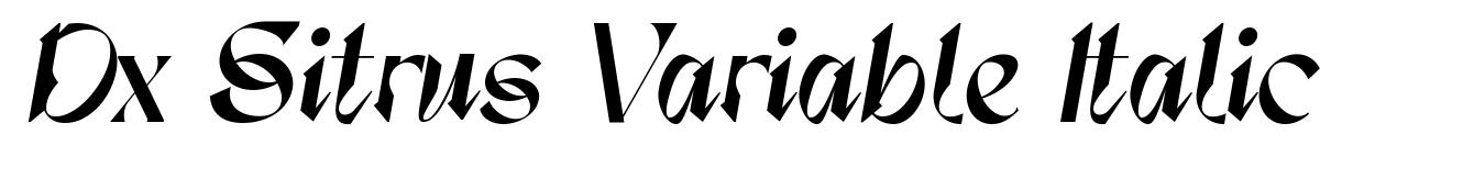Dx Sitrus Variable Italic