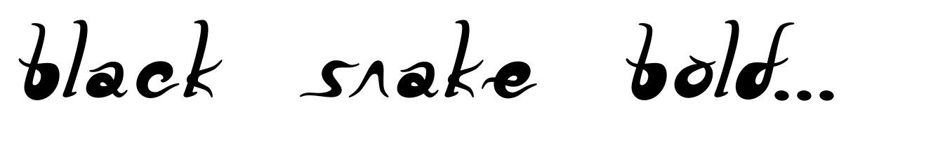 Black Snake Bold Italic