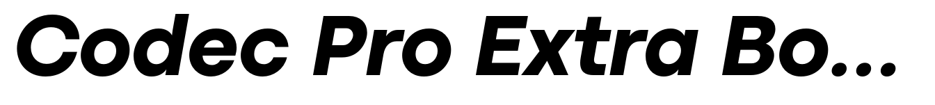 Codec Pro Extra Bold Italic