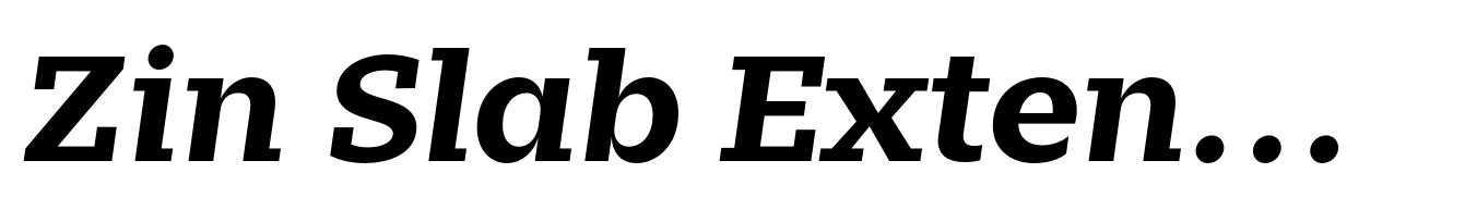 Zin Slab Extended Bold Italic