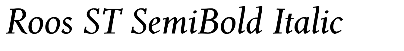 Roos ST SemiBold Italic