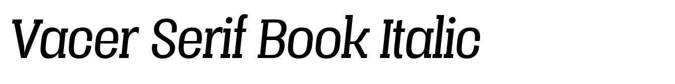 Vacer Serif Book Italic