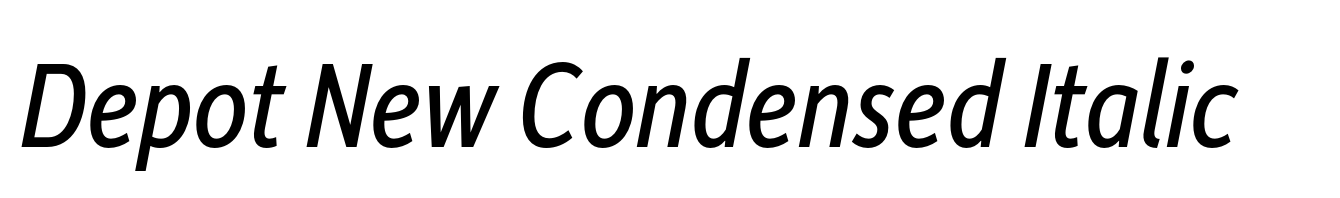 Depot New Condensed Italic