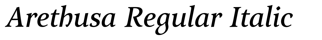 Arethusa Regular Italic