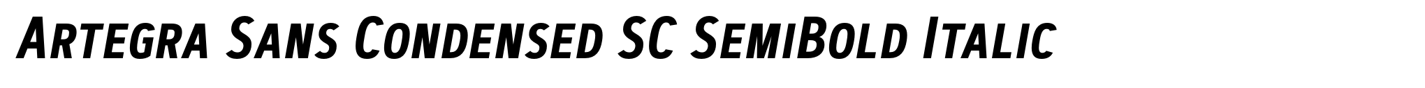 Artegra Sans Condensed SC SemiBold Italic image