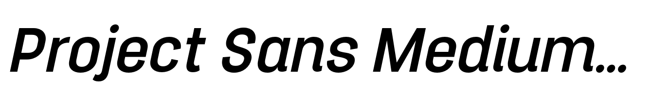 Project Sans Medium Italic