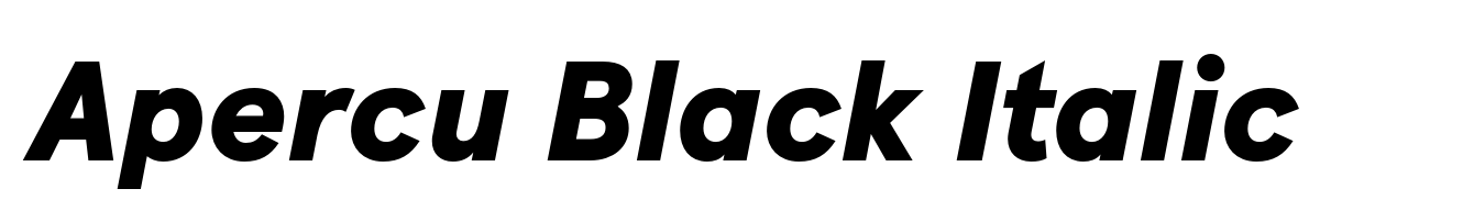 Apercu Black Italic