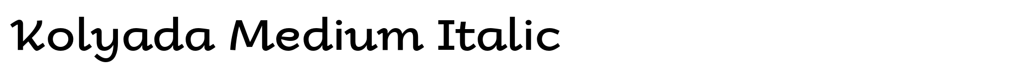 Kolyada Medium Italic image