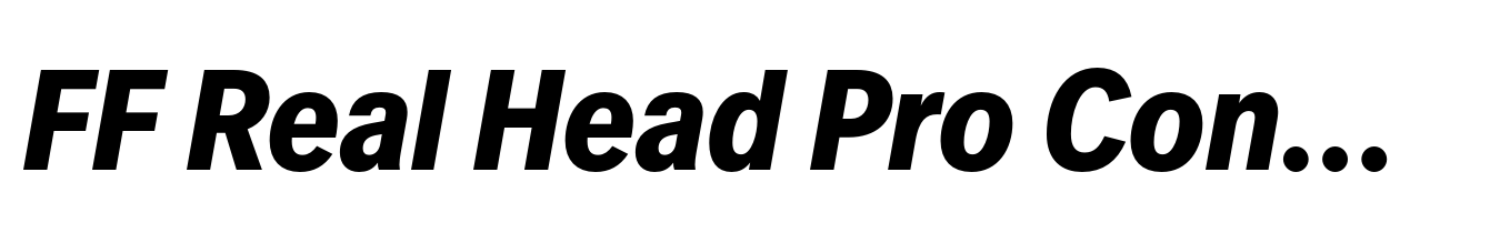 FF Real Head Pro Condensed Bold Oblique