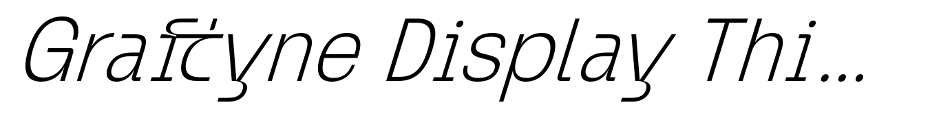 Graftyne Display Thin Condensed Italic
