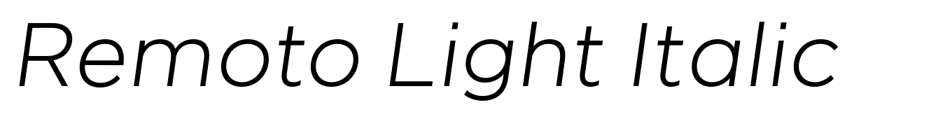 Remoto Light Italic