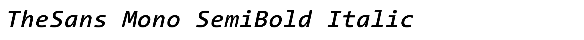 TheSans Mono SemiBold Italic image