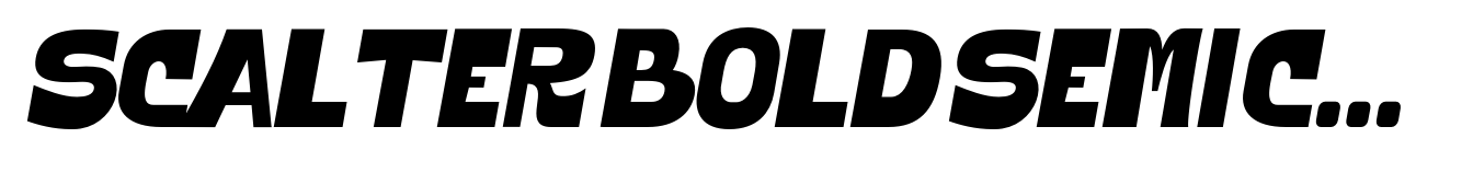 Scalter Bold Semi Condensed Italic Sans