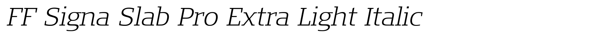 FF Signa Slab Pro Extra Light Italic image
