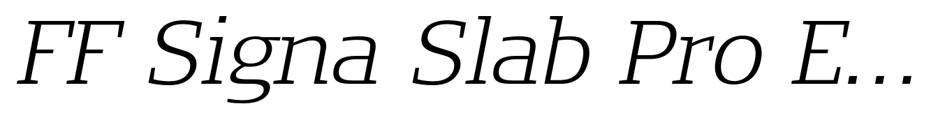 FF Signa Slab Pro Extra Light Italic