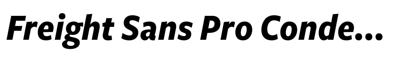 Freight Sans Pro Condensed Bold Italic