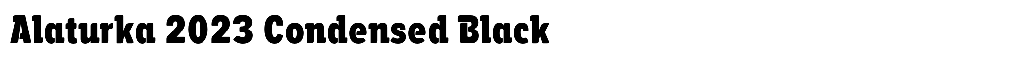 Alaturka 2023 Condensed Black image