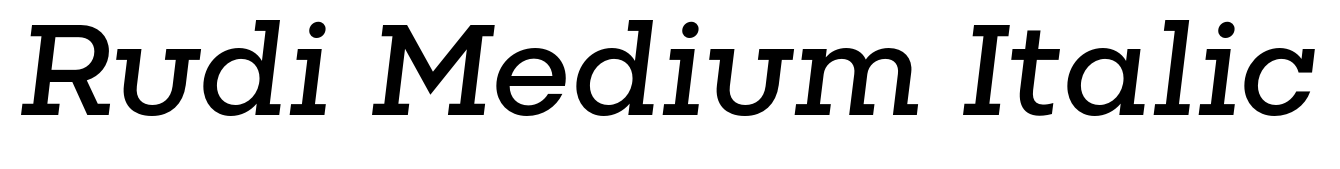 Rudi Medium Italic