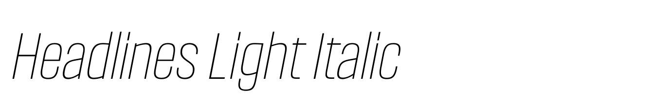 Headlines Light Italic